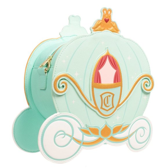 🔥Loungefly Disney Cinderella Reversible Pumpkin Carriage Crossbody Purse - Picture 3 of 6
